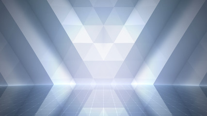 Simple Design Geometric Stage Theater business 3D illustration background.