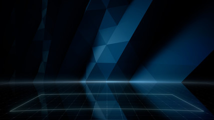 Simple Design Geometric Stage Theater business 3D illustration background.