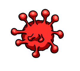 Cartoon Stylized Coronavirus Icon