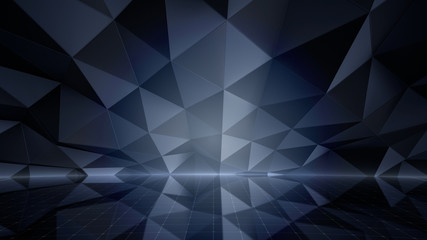 Obraz premium Simple Design Geometric Stage Theater business 3D illustration background.