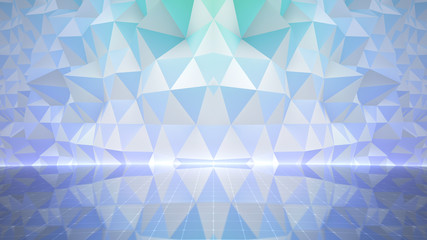 Obraz premium Simple Design Geometric Stage Theater business 3D illustration background.