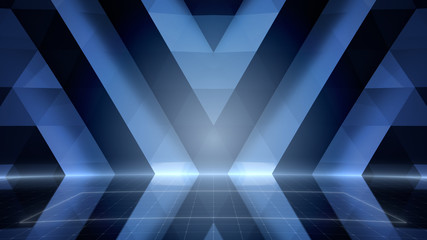 Fototapeta premium Simple Design Geometric Stage Theater business 3D illustration background.