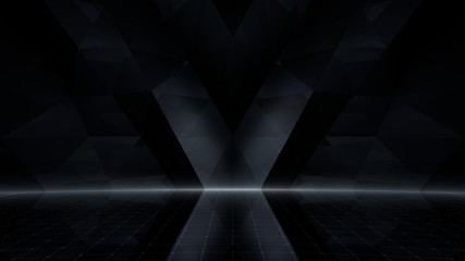 Obraz premium Simple Design Geometric Stage Theater business 3D illustration background.