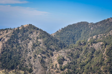 Fototapeta na wymiar a landscape of a mountain in nainital uttarakhand