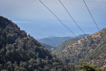 view from the top of mountain in nainital Uttarakhand 