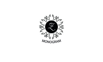 Elegant floral monogram with the letter Z. Exquisite calligraphic logo for business sign, restaurant, royalty, boutique, cafe, hotel.