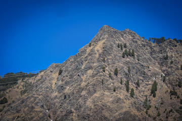 view of mountains in nainital India 