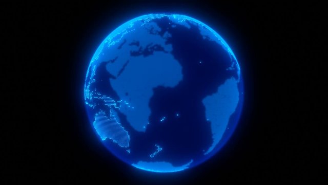 Spinning Globe Transparent World Animation