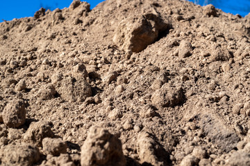 construction soil, sand, clay, lime.