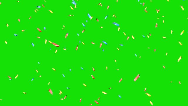 Flying colorful beautiful confetti. Animation of realistic tinsel on isolated background. The idea of a fun party on a holiday.