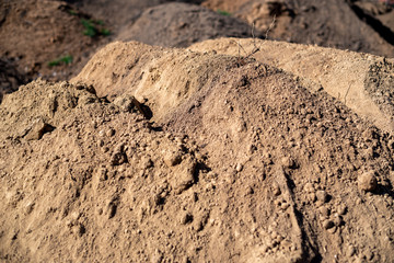 construction soil, sand, clay, lime.