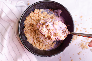 Organic Granola Cereal with oats, flax, almond, and sunflower seeds