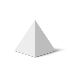 White pyramid. Vector illustration.
