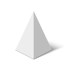 White pyramid. Vector illustration.