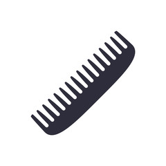 Comb flat vector icon illustration isolated on white. Hair fixing sign. Hairdresser symbol.