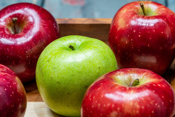  rich and tasty red and green apples along with other fruits