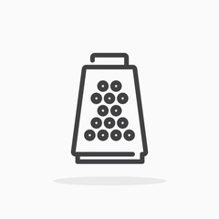 Grater icon in line style. Editable stroke.