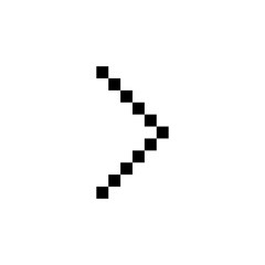 application, up, down, left, right and arrow icon. Perfect for application, web, logo, game and presentation template. icon design pixel art and line style