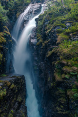 Fototapeta na wymiar 'silver' waterfall in Abisko