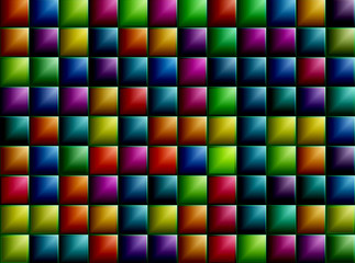 Abstract multicolored horizontal and vertical squares, advertising creativity structure
