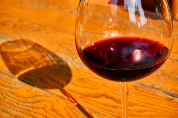 Glass of Fresh Red Wine for Celebration