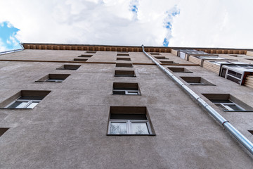 Obraz premium Facade of residential building as urban background