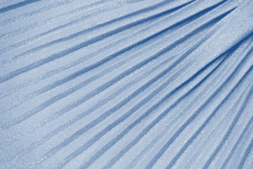 plisse background  toned in trendy color 2020 year classic blue. geometric cloth lines. Fabric, textile close up.