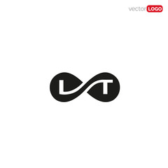 letter L and T with infinity shape icon/symbol/Logo Design Vector Template Illustration