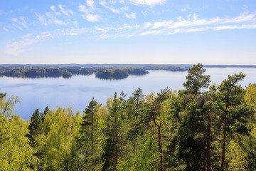 Fototapeta na wymiar Beautiful sunny summer day in Kangasala Finland