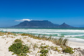 Bloubergstrand Beach with table mountain Capetown