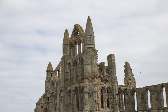 Ruins of Whitby Abbey in Yorkshire England
