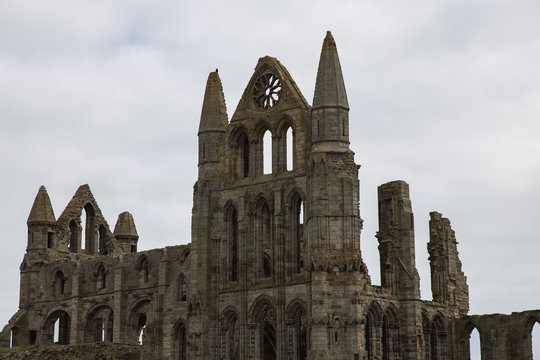 Ruins of Whitby Abbey in Yorkshire England