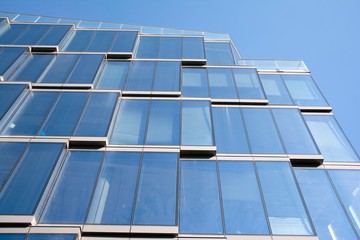 Office building in city center on a background closeup
