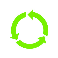 Recycle icon vector sign isolated color editable. Recycle Recycling symbol template for graphic and web design on white background