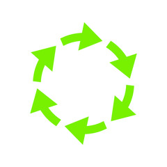 Recycle icon vector sign isolated color editable. Recycle Recycling symbol template for graphic and web design on white background