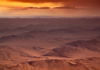 Plakat Aerial picture of the landscape of the Namib Desert in western Namibia