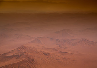 Naklejka premium Aerial picture of the landscape of the Namib Desert in western Namibia