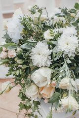 Obraz na płótnie Canvas White Floral Wedding Decoration