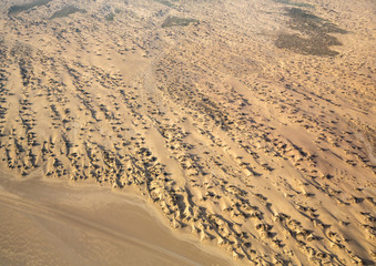Fototapeta na wymiar Aerial picture of the landscape of the Namib Desert in western Namibia