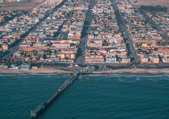 Aerial picture of the city of Swakopmund in western Namibia