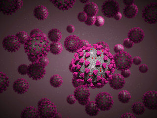 Coronavirus or Covid-19 cell pandemic virus