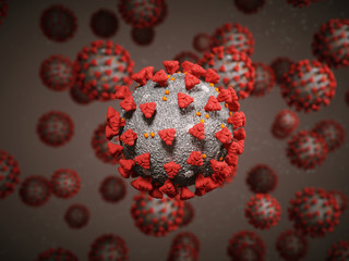 Coronavirus or Covid-19 cell pandemic virus