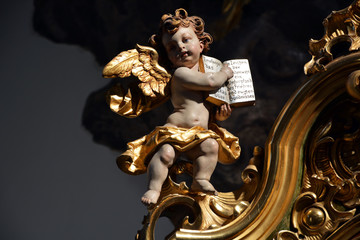 Barocker Engel in der Basilka Mariastein 