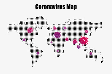 Illustration vector graphic of Alert corona virus outbreak with China,map and world map in the background.