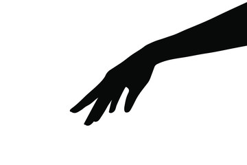 female hand, index finger. eps10 vector stock illustration.