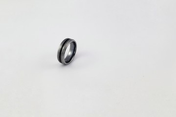 Groom's tungsten wedding band