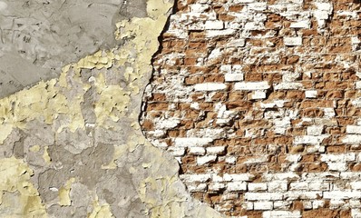 crumbling brick wall texture