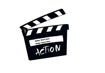 Naklejka premium movie clapper board