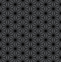 Seamless geometric hexagon, diamond and star shapes pattern.