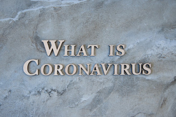 what is coronavirus word written on wooden letters.